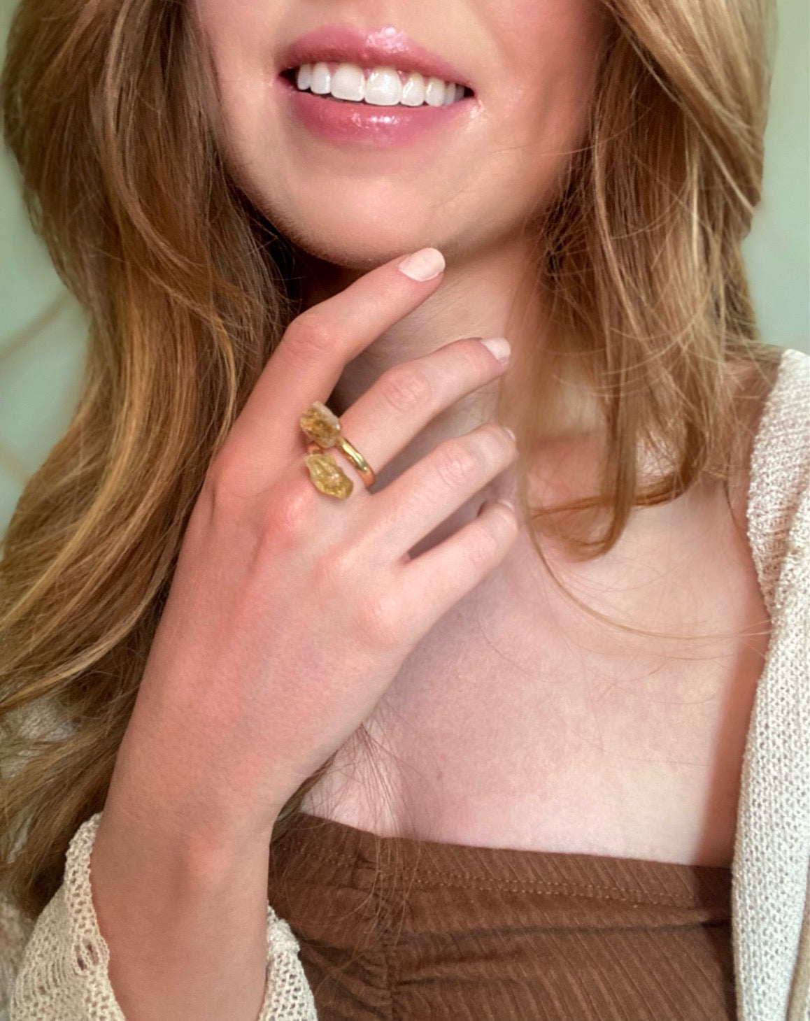 Citrine Adjustable Ring (Abundance, Prosperity, Manifestation)