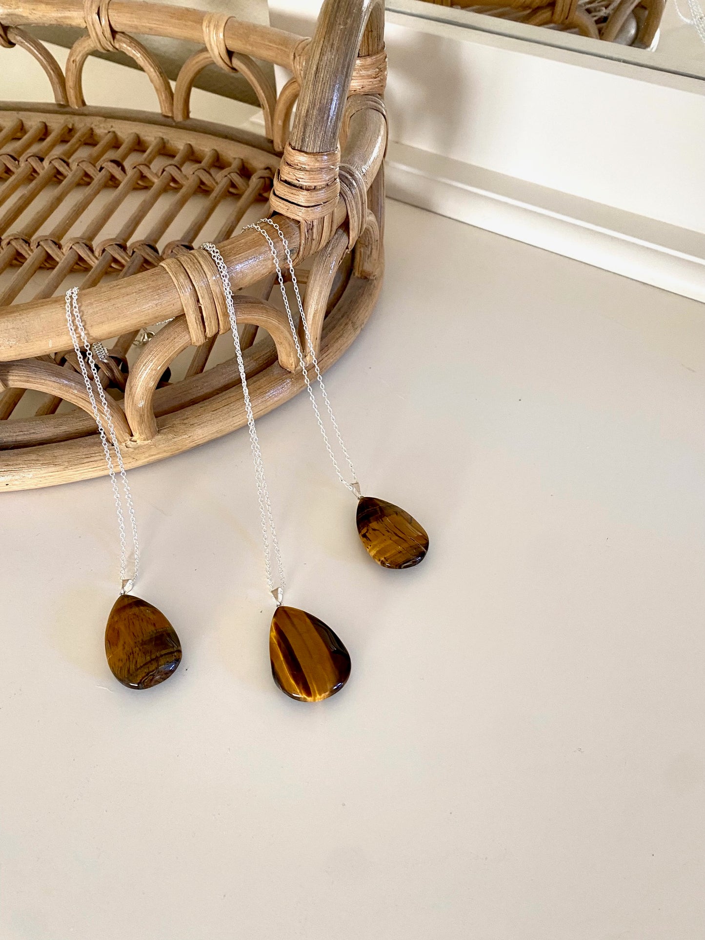 Tigers Eye Pendant Necklace (Manifest, Personal Power, Grounding)