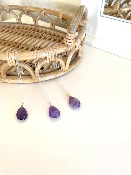 Amethyst Pendant Necklace (Intuition, Spiritual Awakening, Clarity)