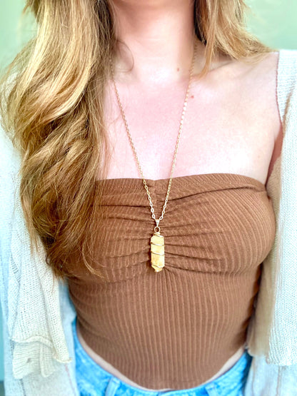 Citrine Pendant Necklace (Abundance, Prosperity, Manifestation)