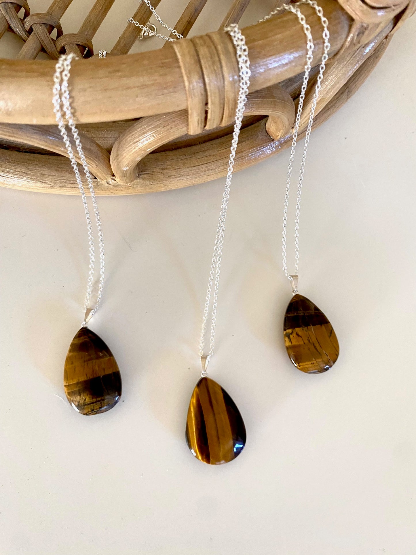 Tigers Eye Pendant Necklace (Manifest, Personal Power, Grounding)