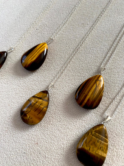 Tigers Eye Pendant Necklace (Manifest, Personal Power, Grounding)